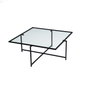 Hanah Home Sun S409 Mesa de Centro de Cristal Templado Negro